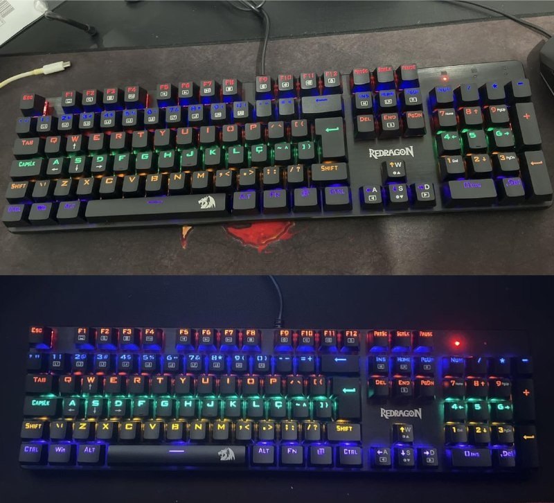 TECLADO MECÂNICO GAMER REDRAGON VALHEIM ILUMINAÇÃO RAINBOW PRETO SWITCH BROWN K608-R (PT-BROWN) | Amazon.com.br